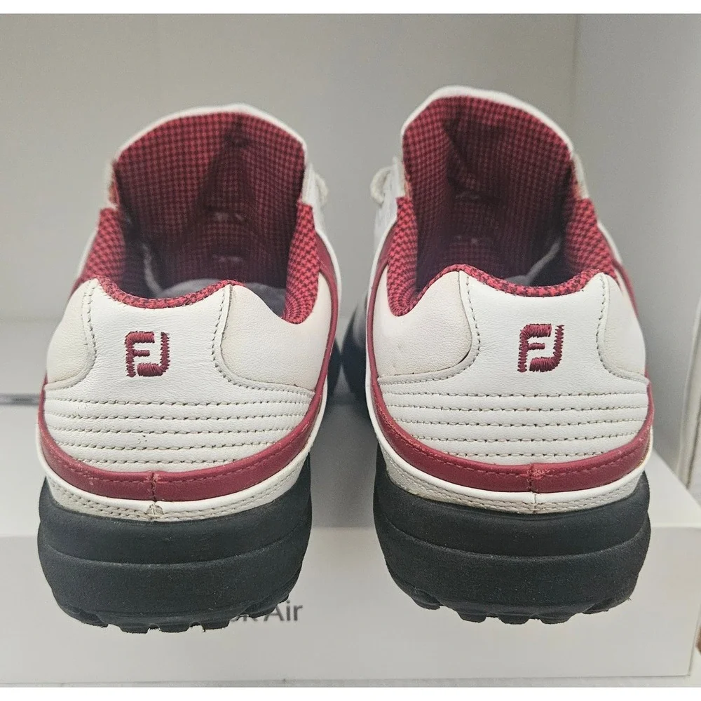 FootJoy Golf Shoes Womens 6.5 White Red Soft Cleats 98322 Sports